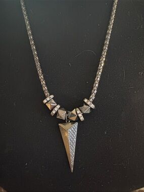 Silver-Tone Spike Pendant Necklace - Women's Jewelry